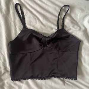 Black corset tank